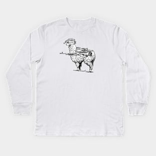 Combat Llama Kids Long Sleeve T-Shirt